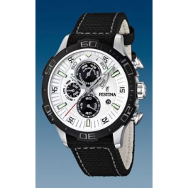 Urrem Festina F16566 / F16566-1 Læder/Tekstil Sort 22mm