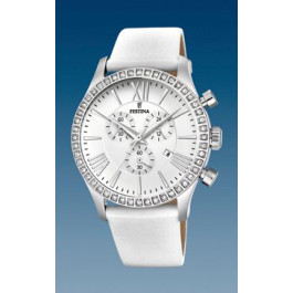 Urrem Festina F16590-7 / F16590-8 Læder Hvid 21mm