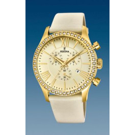 Urrem Festina F16605-8 / F16605-9 Læder Beige 21mm