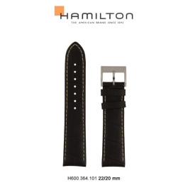 Urrem Hamilton H690.364.101 Læder Brun 22mm