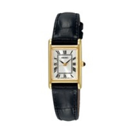 Urrem Seiko 1N01-0LK0 / SXGN56P1 / 4J42KB Læder Sort 14mm