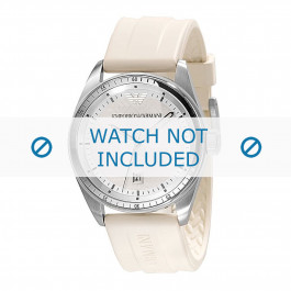 Armani urrem AR0684 Silikone Hvid 23mm