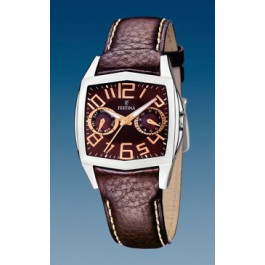 Festina urrem F16263-9 Læder Brun + syning hvid