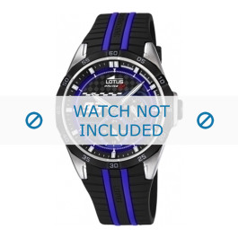 Urrem Lotus 18259/2 Gummi Sort 22mm