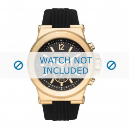 Urrem Michael Kors MK8445 / Dylan Gummi Sort 13mm