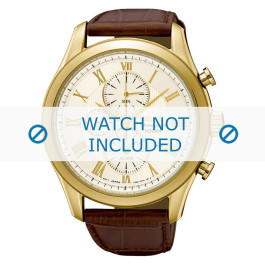 Urrem Seiko 7T62-0LJ0 / SNAF72P1 / L0BB012K0 Krokodille skind Brun 22mm