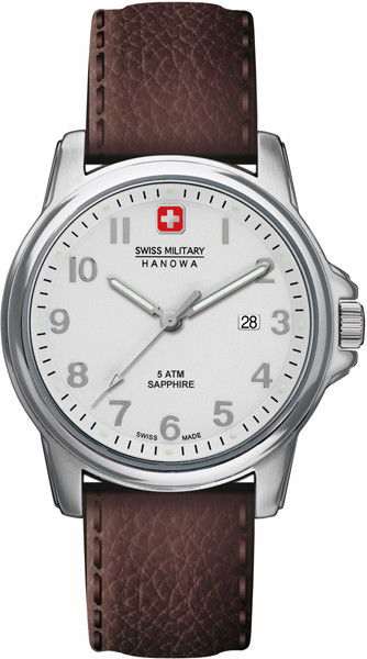 Swiss Military Hanowa urrem 06-4231-04-001 Læder Brun 24mm + syning brun