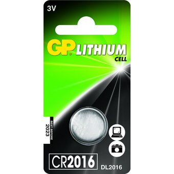 GP Knapcelle Batteri CR2016 - 3v