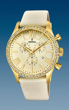 Urrem Festina F16605-8 / F16605-9 Læder Beige 21mm