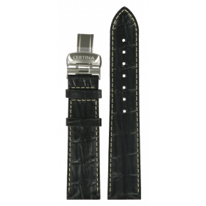 Urrem Certina C53670294265A Læder Sort 20mm