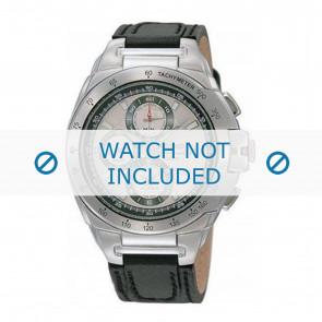 Urrem Seiko 7T62 0GW0 / SNAA37P1 / 4LC4JB Læder Sort 13mm